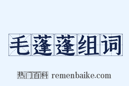 毛蓬蓬组词是什么意思的图片